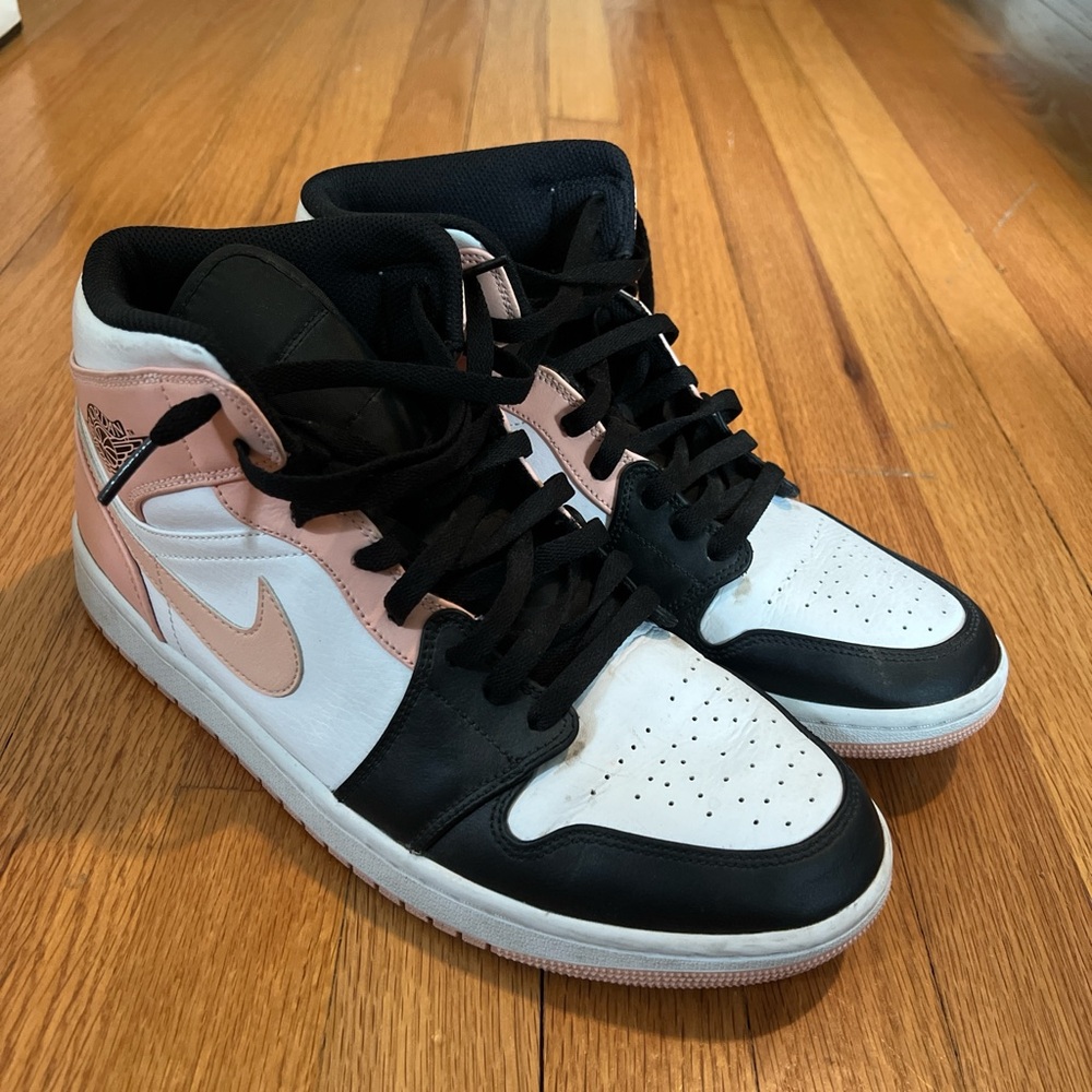 Nike Air Jordan High-Tops - Black, Pink, and White